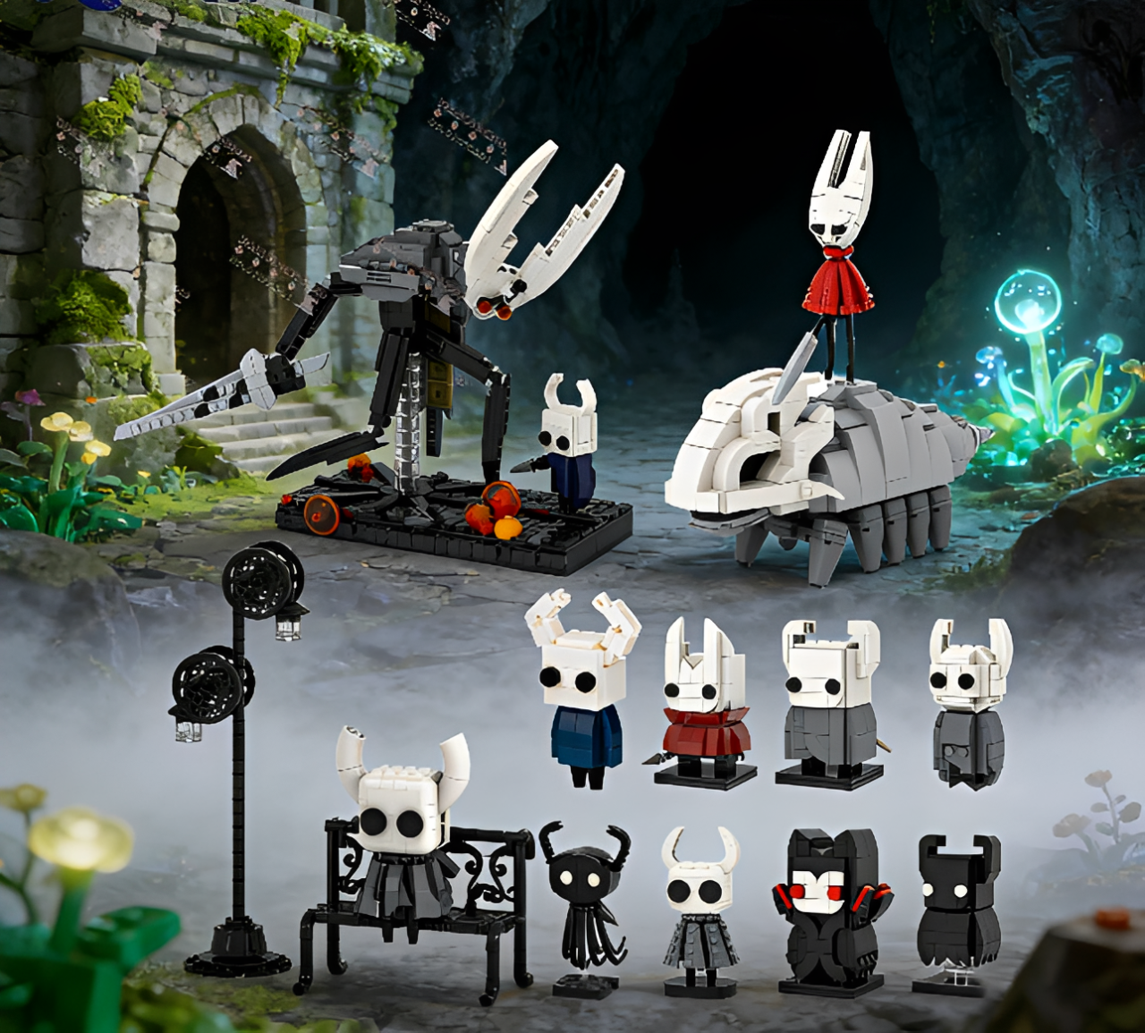 Colección de Figuras de Bloques Hollow Knight